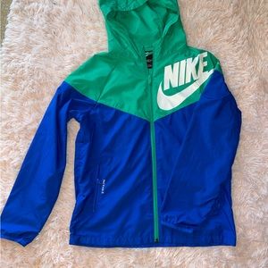 Nike windbreaker boys green/blue